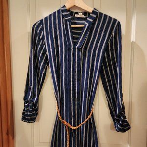 Navy shirt dress